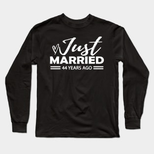 44th Wedding Anniversary - 44 years anniversary Long Sleeve T-Shirt